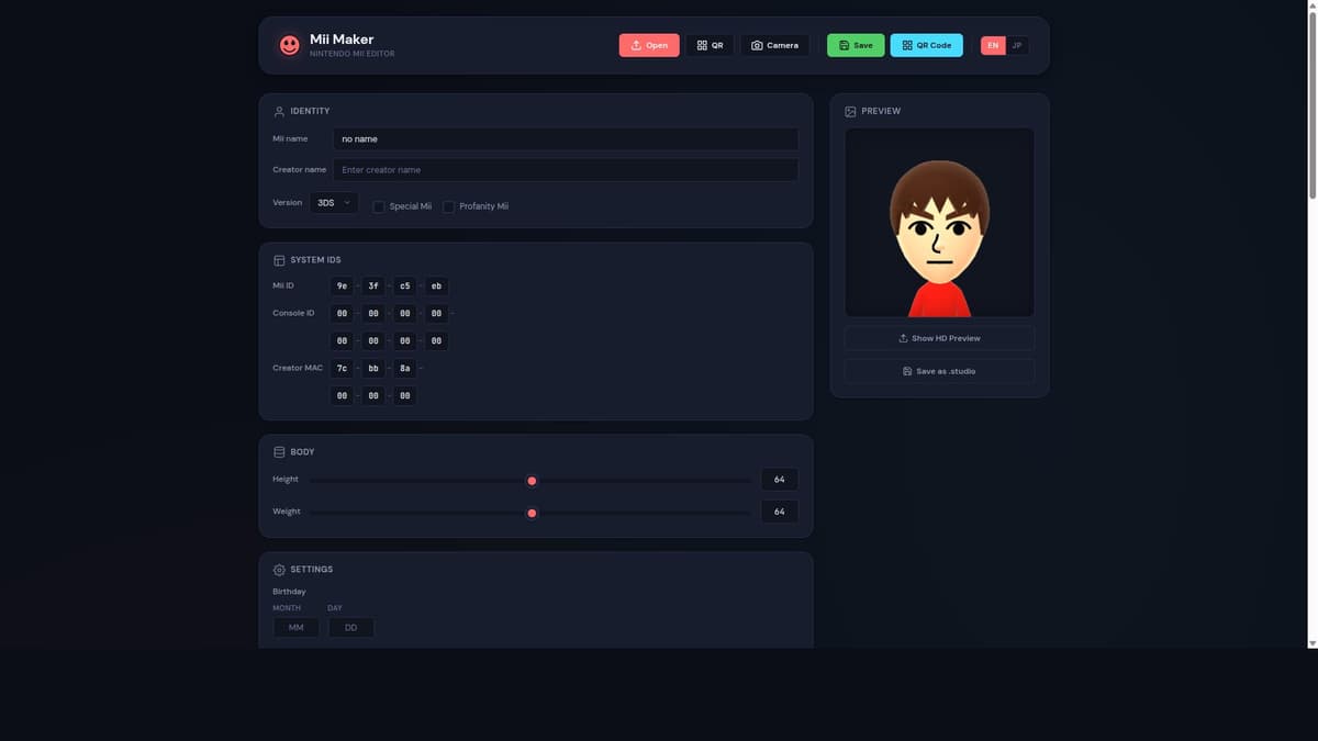 Mii Maker